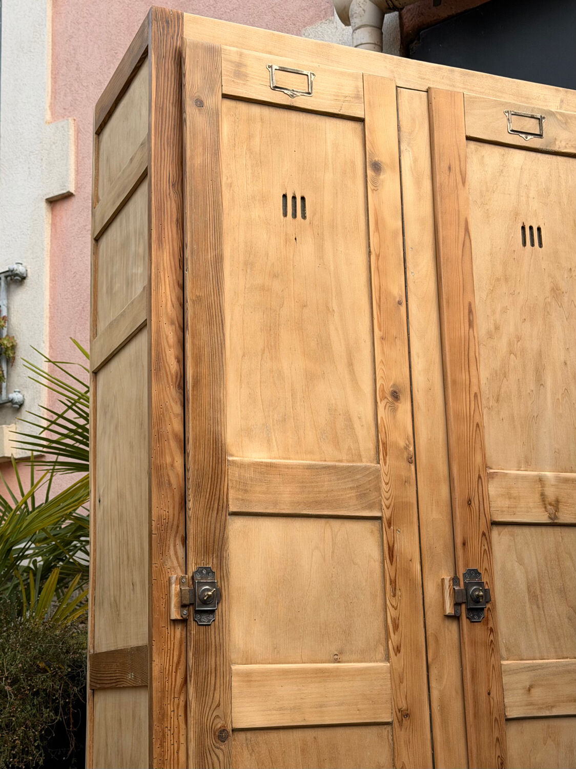 Vintage wooden wardrobe from 1940.