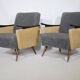 Ensemble de fauteuils français des années 1950-1960, chaises longues vintage