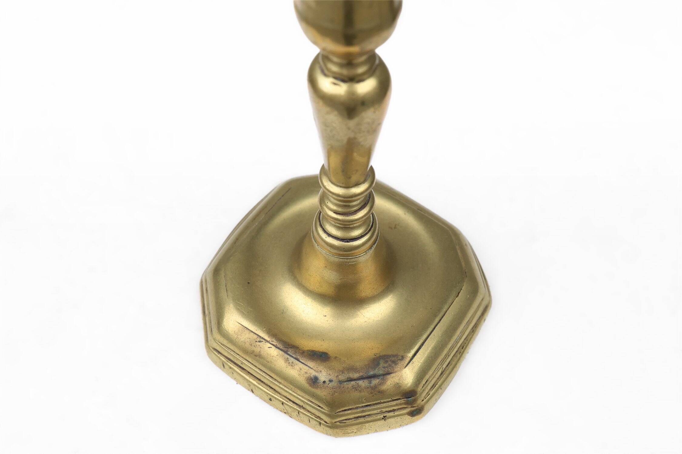 French Antique Candlestick in Bronze, 16th Century