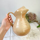 Vintage glazed stoneware pitcher
