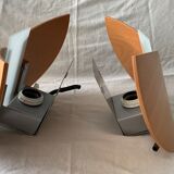 Pair of wooden sconces Lucid 1980