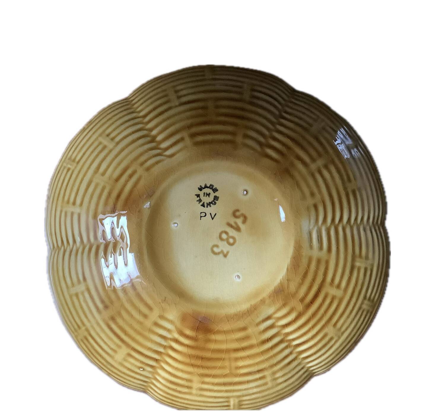 Slush cup or compote bowl with fruit decor