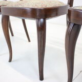 1940s set of 4 dining chairs, czechoslovakia