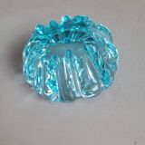 Lot de 2 cendriers assortis en verre turquoise