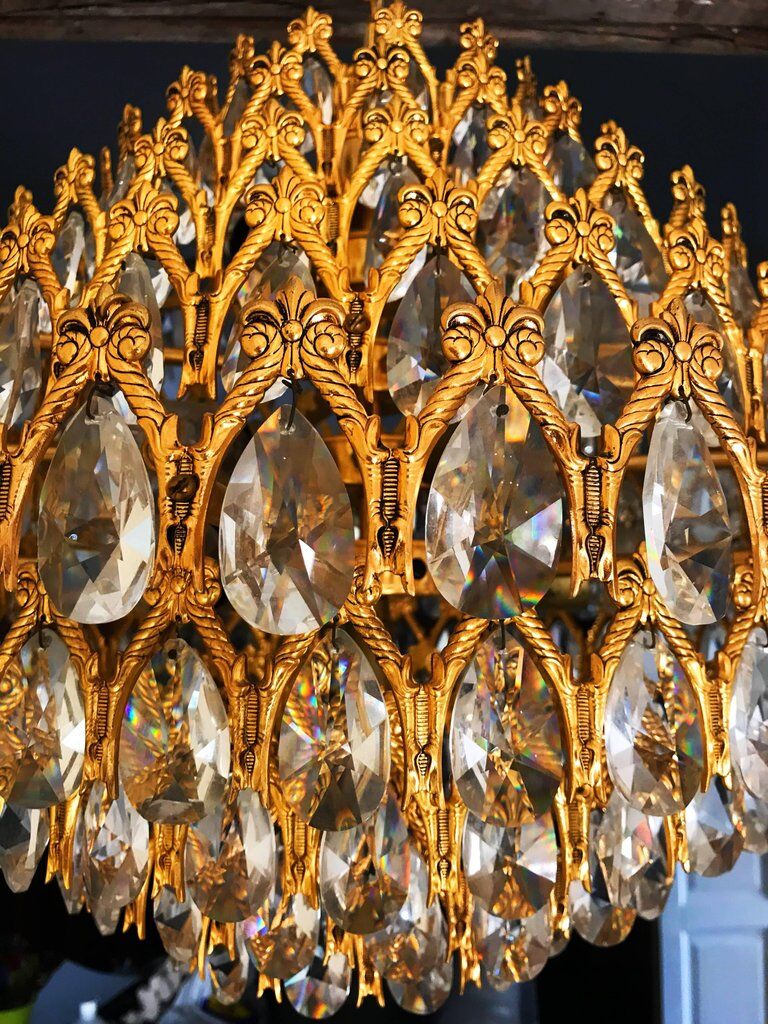 Italian 1960 cut crystal chandelier
