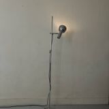 chrome metal reading lamp with 1 spotlight, 1970s design