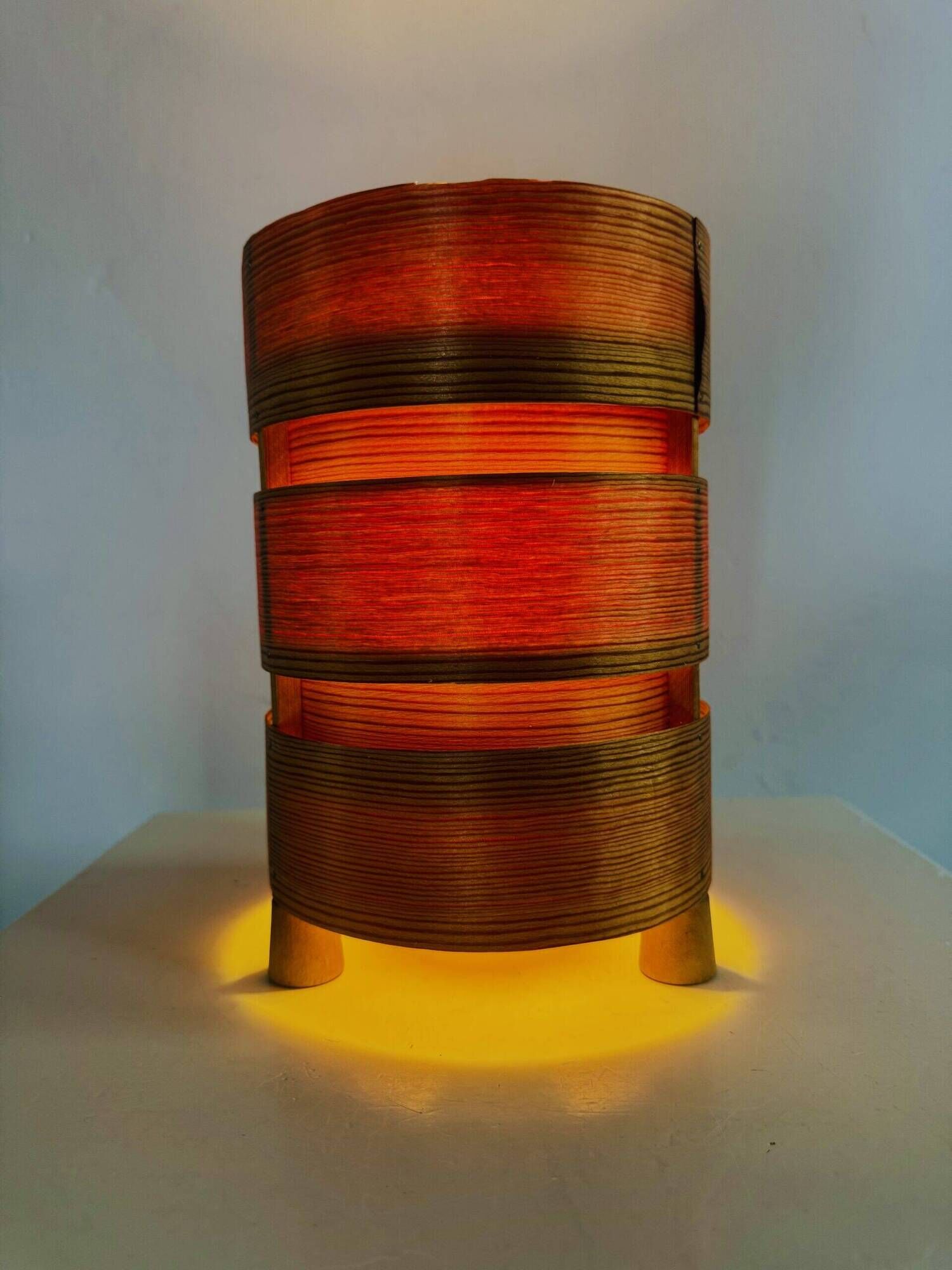 Tripod Pine Veneer Table Lamp By Hans-Agne Jakobsson For Ab Markaryd, Sweden 1960S