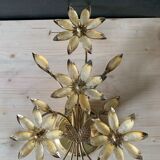 Wall lamp flowers gilded
