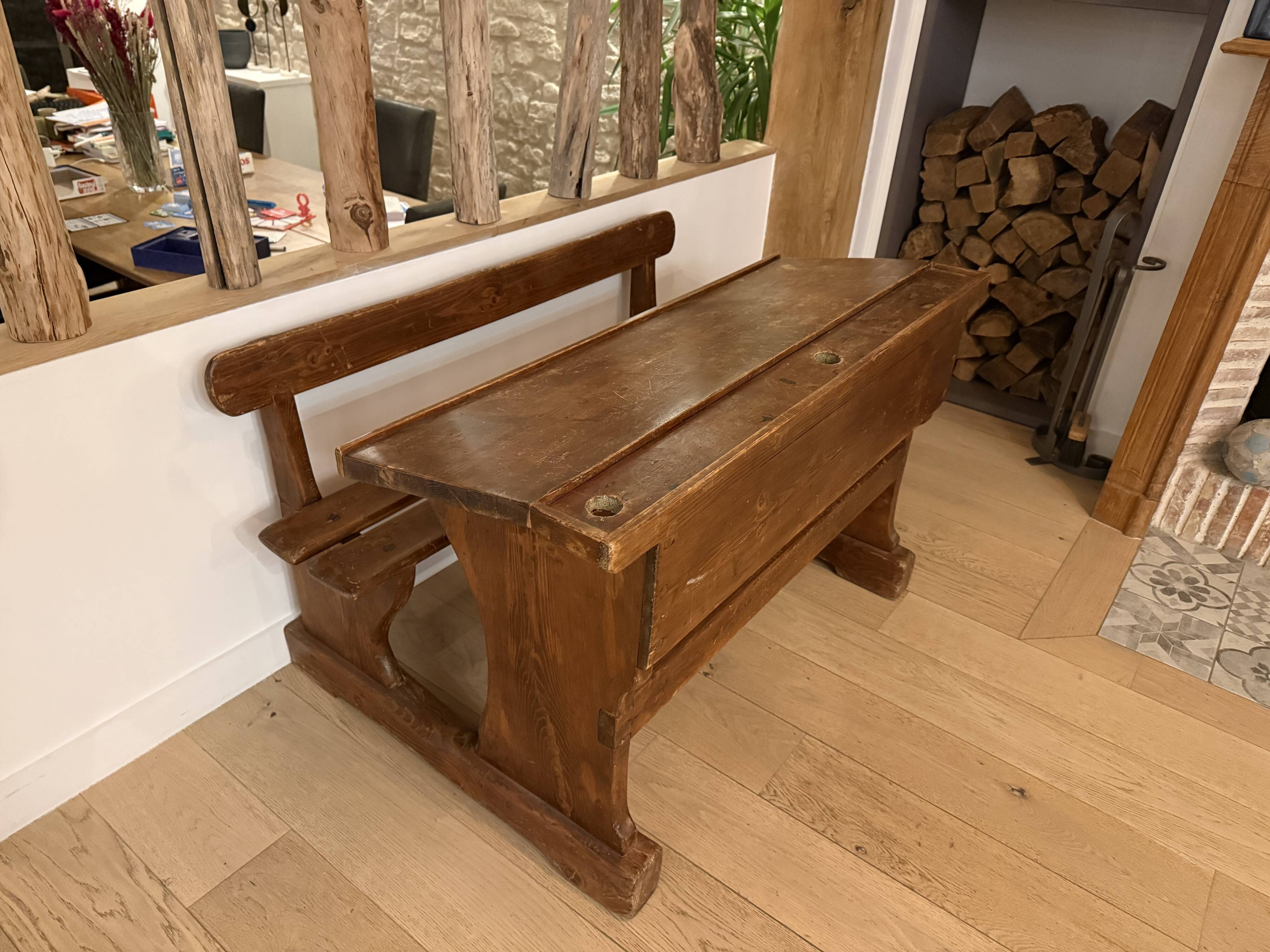 Oak school desk