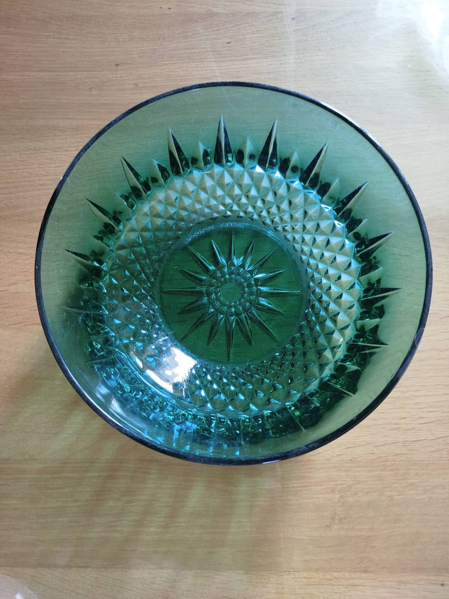 Emerald green Arcoroc salad bowl