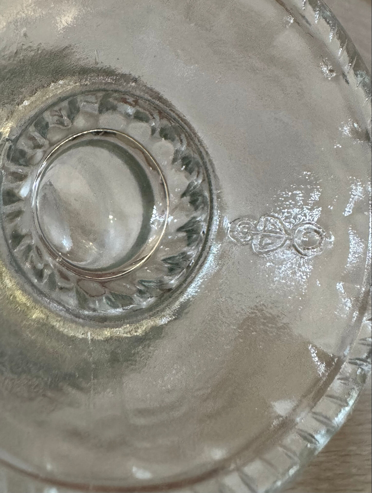 Vintage glass apothecary sweet jar signed gien france