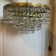 Ceiling lamp crown brass with vintage tassels