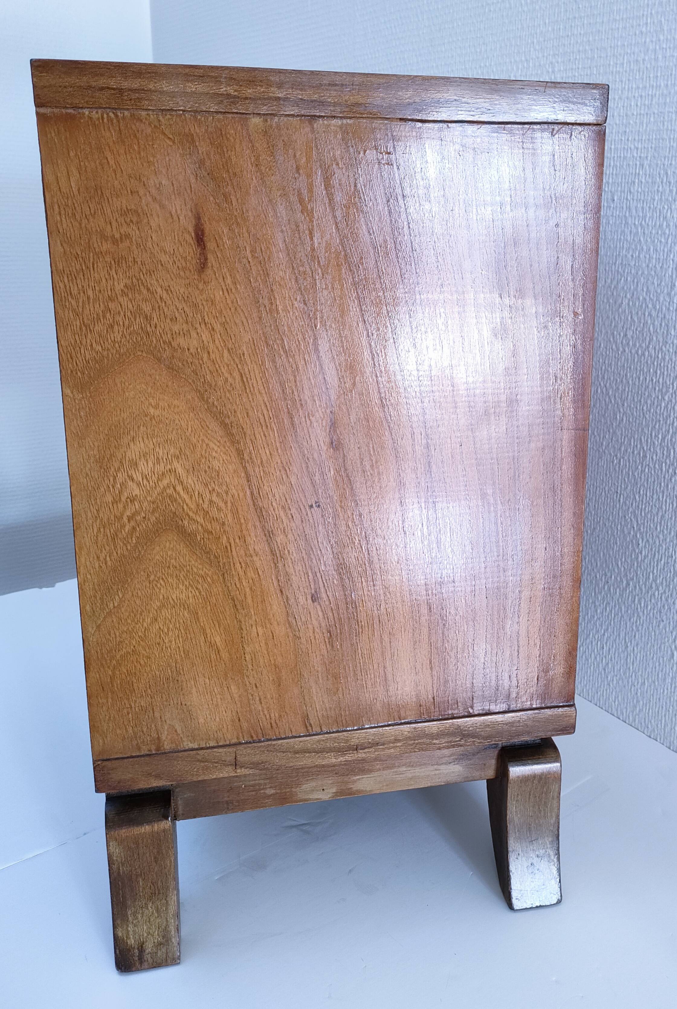 60s designer wooden bedside table