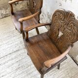 Pair of Savoyard armchairs