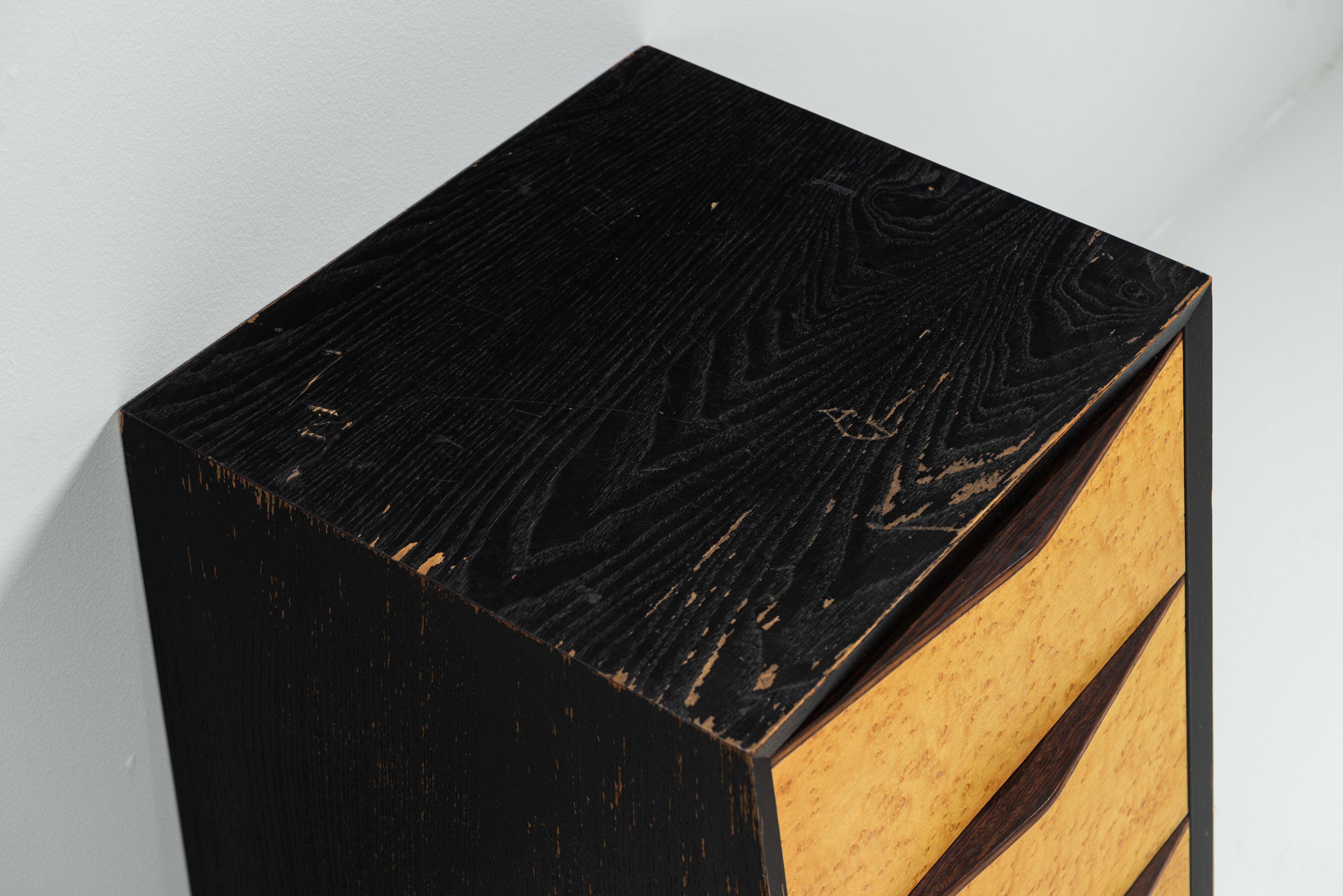 Architectural sloped chest of drawers