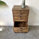 Small old vertical craft cabinet with 5 drawers