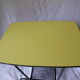 Yellow side vintage formica table and metal