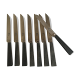 Set of 8 Art Deco knives in rosewood Robert Linzeler Paris