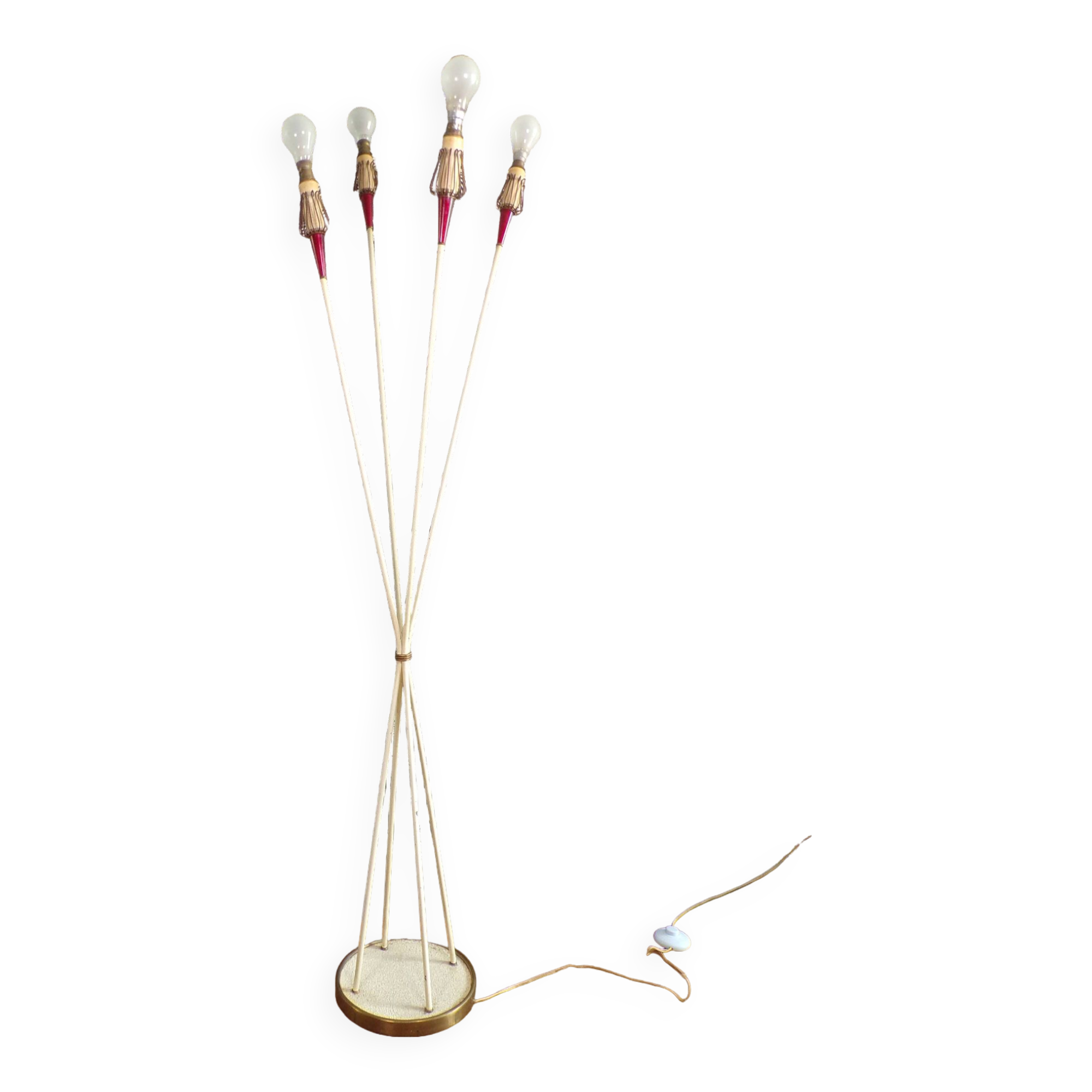 Lily of the valley floor lamp by René Mathieu for Lunel