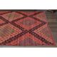 1970s Turkish Hand-Knotted Wool Cotton Red Area Rug 189x307