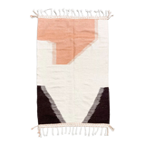 Kilim berber Moroccan ecru with colorful patterns 268x160cm