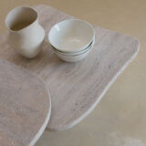 Irregular nesting coffee tables - ATHENA - 70/50 - porous natural travertine