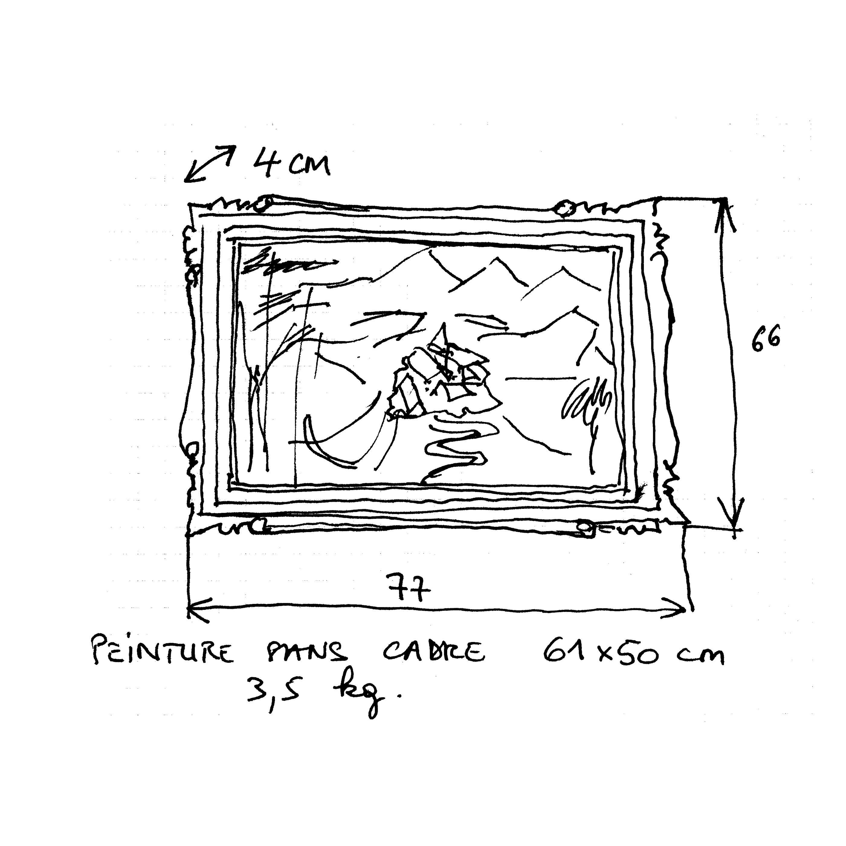 Pyrenean village framed painting