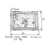 Pyrenean village framed painting