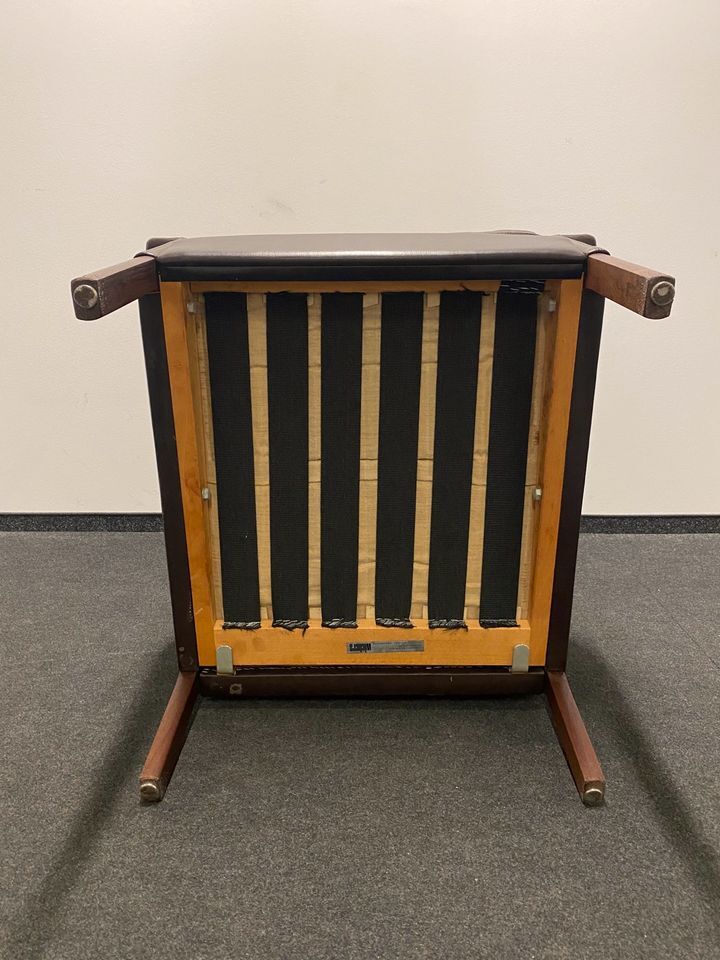 1960s Danish leather lounge chair by Hans Olsen