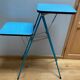 Side table or support for video projector in blue formica