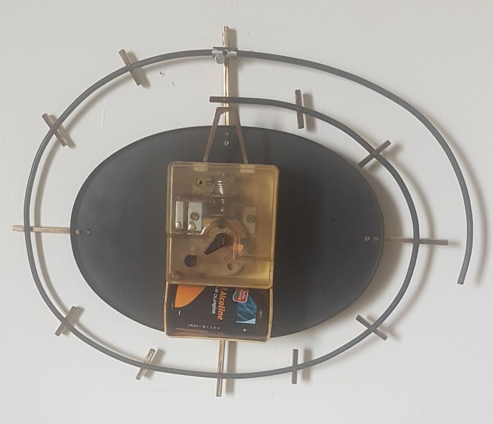 Vintage metal clock Star Ortf