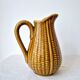 Ceramic "corn grain" pitcher in slip - Vintage