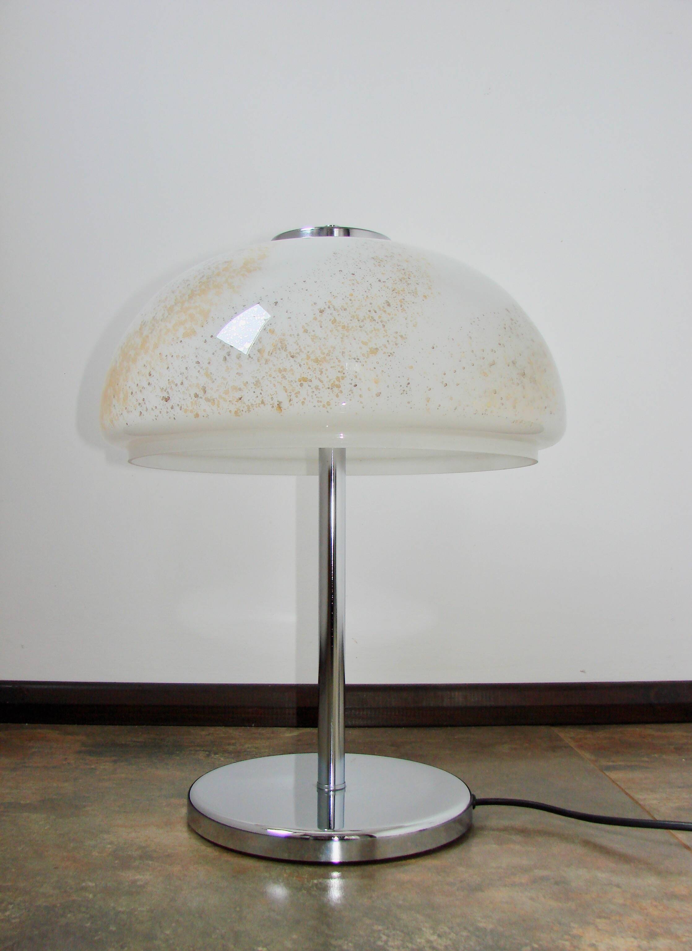 Art Deco table lamp – 1960s, wood and metal, E27