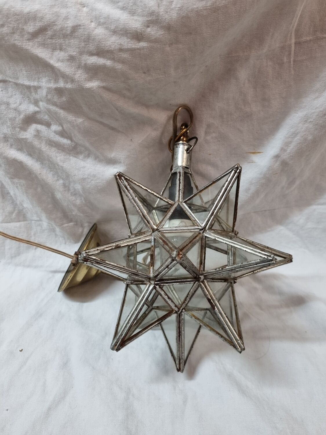 Star glass pendant lamp Steinhauer Pimpernel