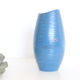 Vase en céramique allemande, bleu et or, 1960, artisanat, vintage