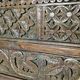 Large mirror - Indian carved wooden headboard