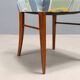 Vintage beech and fabric chairs, design, Italy, 1960s