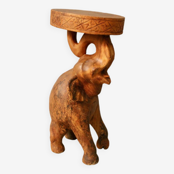 Elephant stool pedestal table