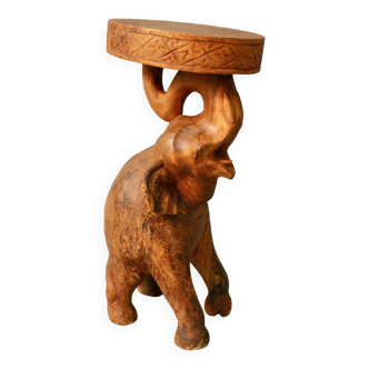 Elephant stool pedestal table