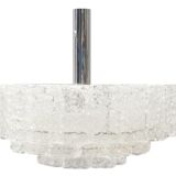 Chandelier has 3 levels in glass ice Doria 1960