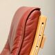 Pair Ingmar Relling Siesta Lounge Chairs in Beech and Burgundy Leather