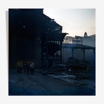 Photographie destruction des Halles de Paris 1972