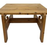 Vintage coffee table pinewood minimalist 1970s design