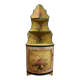 Encoignure galbée style Louis XV Venitienne en bois laqué
