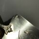Cake or pie server 19th century silver metal engraved punch
