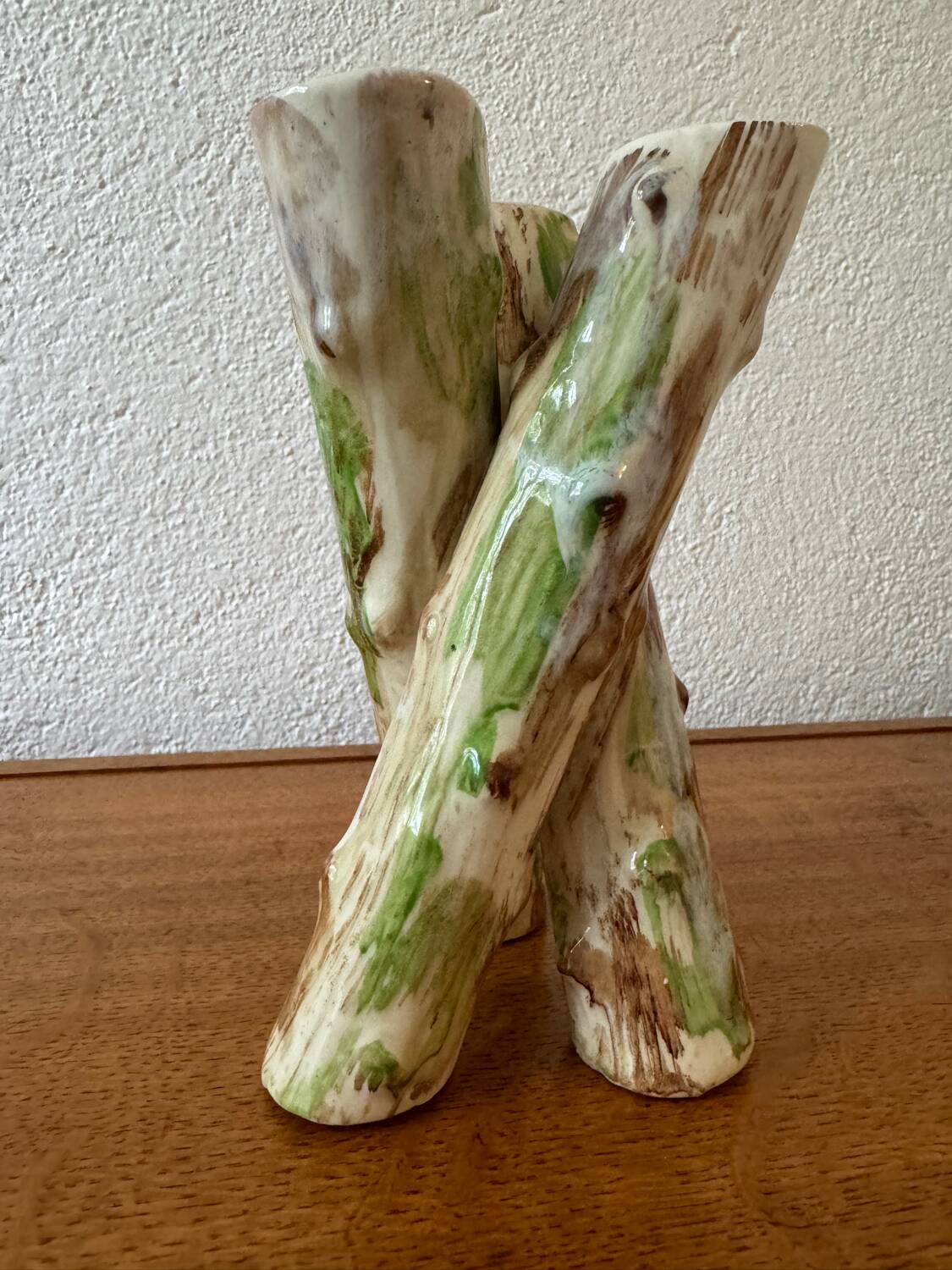 Majolica tripod vase early 20th