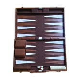 Mallette coffret de jeu de backgammon pliable vintage