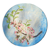 Plat decoratif à décor de fleurs de cerisier