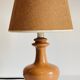 Ceramic lamp wood and vintage jute