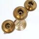 Vintage brass floor chandelier, 3-branch candle holders